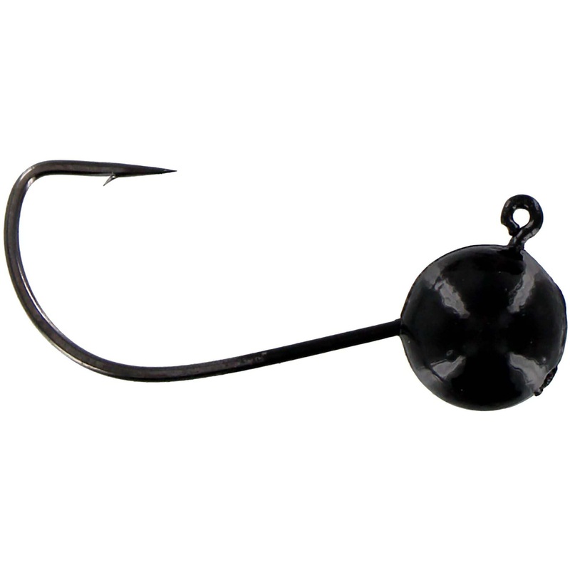 Big Bite Baits Wacky Head Jigs Black 1/16 oz