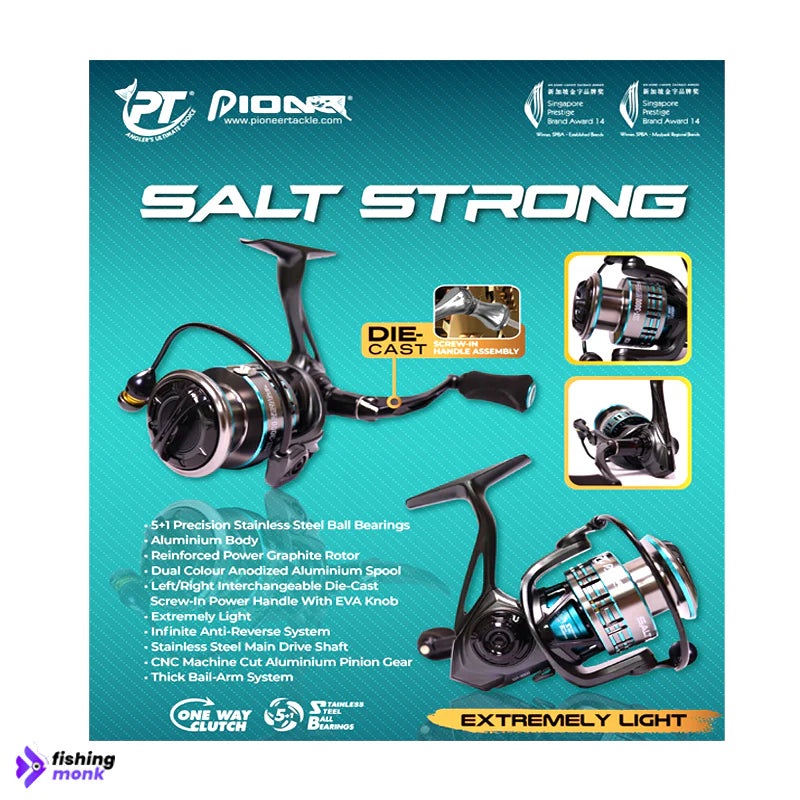 Pioneer Salt Strong Spinning Fishing Reel | 4000 – 6000 4000