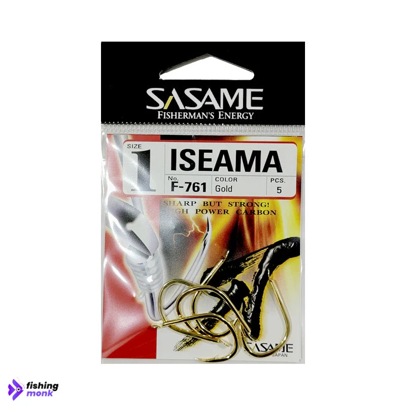 Sasame Iseama F-761 Gold Hooks | Size : 1 – 18 #1 F-761 Gold