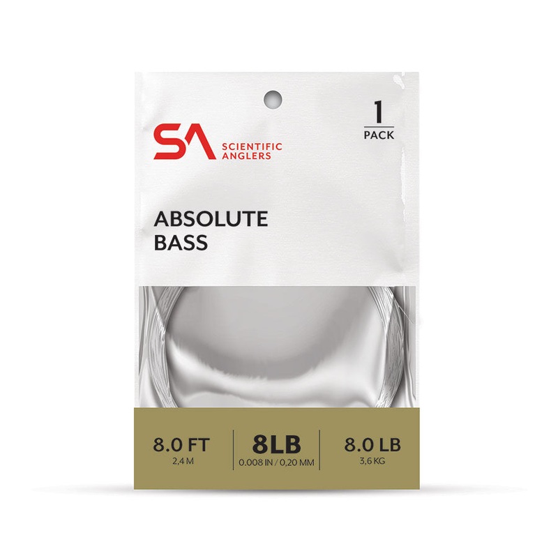 Scientific Anglers Absolute Bass Leader 1-Pack 8′ 8LB