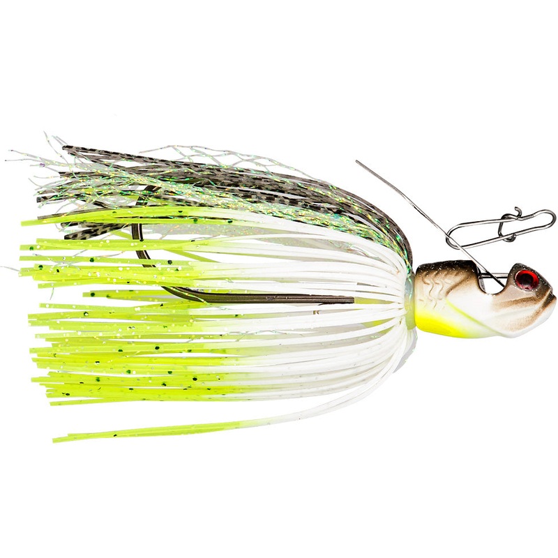Booyah Melee Bladed Swim Jig Black Blue/Black Blade 3/8 oz