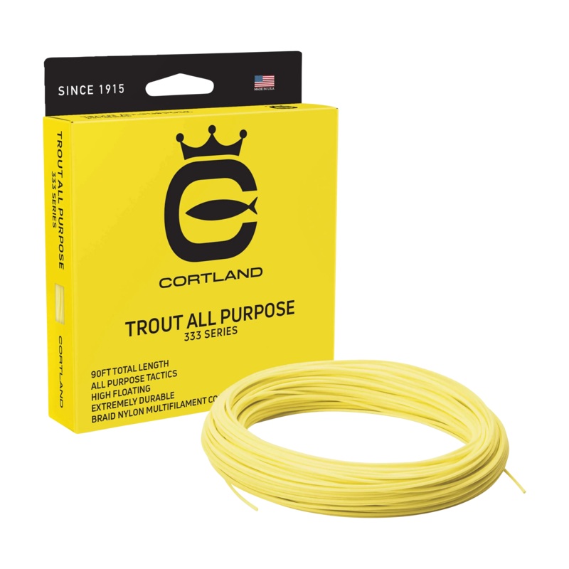 Cortland 333 Trout All Purpose Fly Line Yellow WF4F