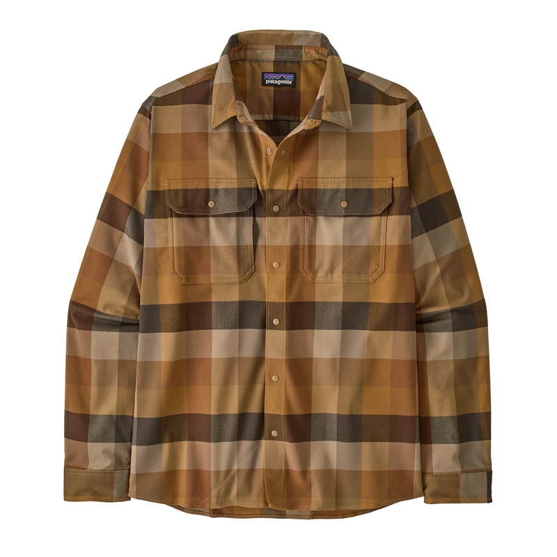 Patagonia M’s M’s Canyonite Flannel Shirt Trail Rider: Nest Brown / TLRN XXS