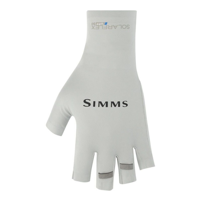 SIMMS SOLARFLEX HALF-FINGER SUNGLOVE Sterling Extra Small