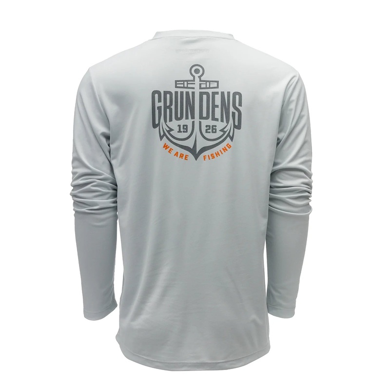 Grundens Logo Anchor LS Tech Tee Medium