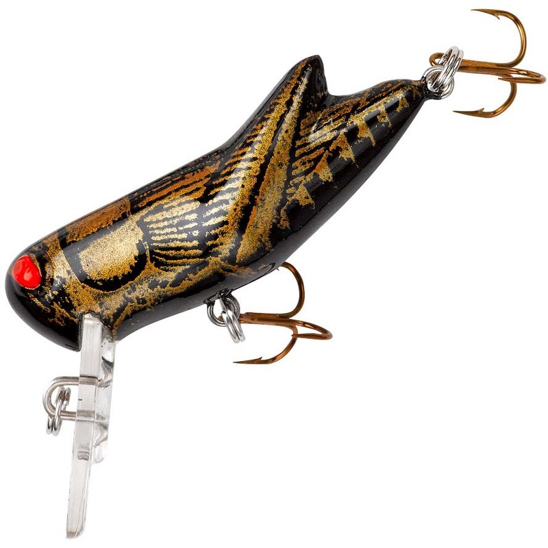 Rebel Crickhopper 1 1/2 inch Ultralight Waking Crankbait Black Cricket