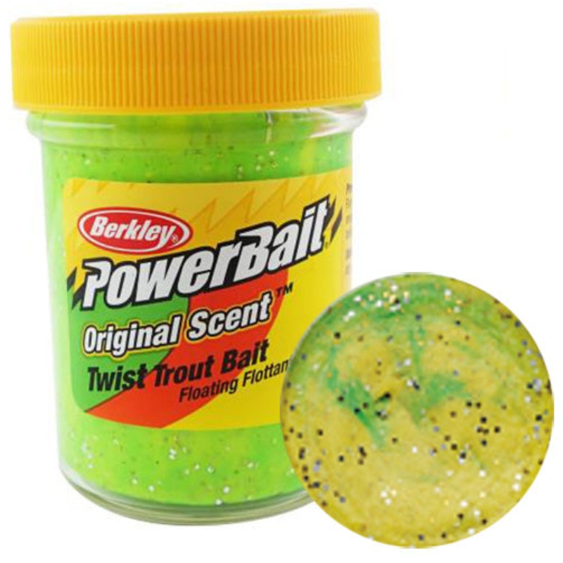 Berkley PowerBait Trout Bait Twist 1.1 oz. Jar Lemon Twist