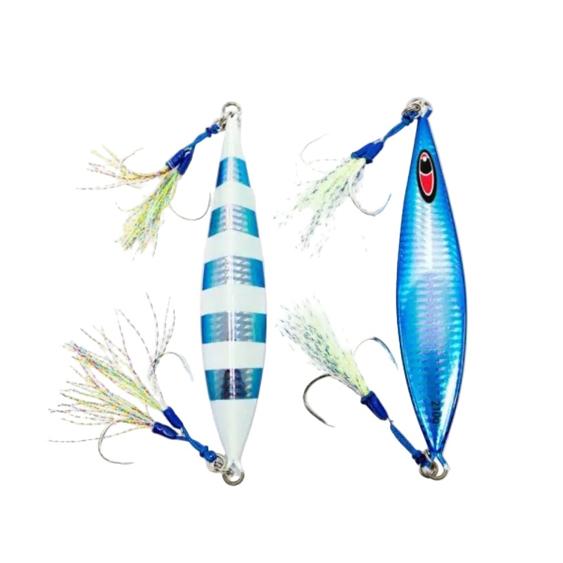 JIGS R US JRU106 WRECKER SLOW PITCH JIG BLUE GLOW 200G