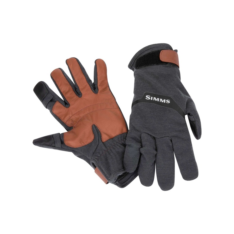 Simms Lightweight Wool Tech Glove Carbon M