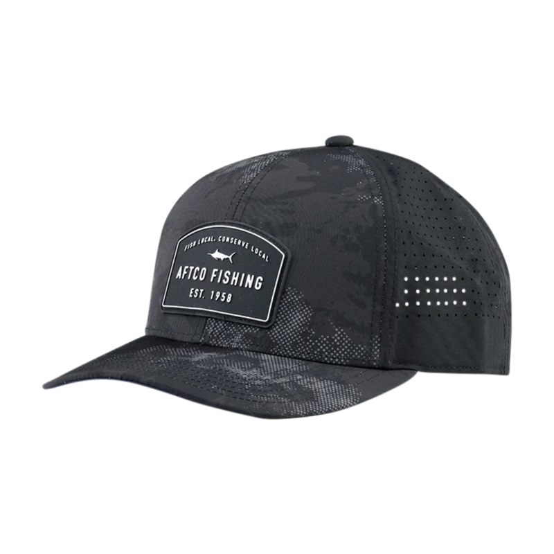 AFTCO Deuce Hat Black Storm Camo
