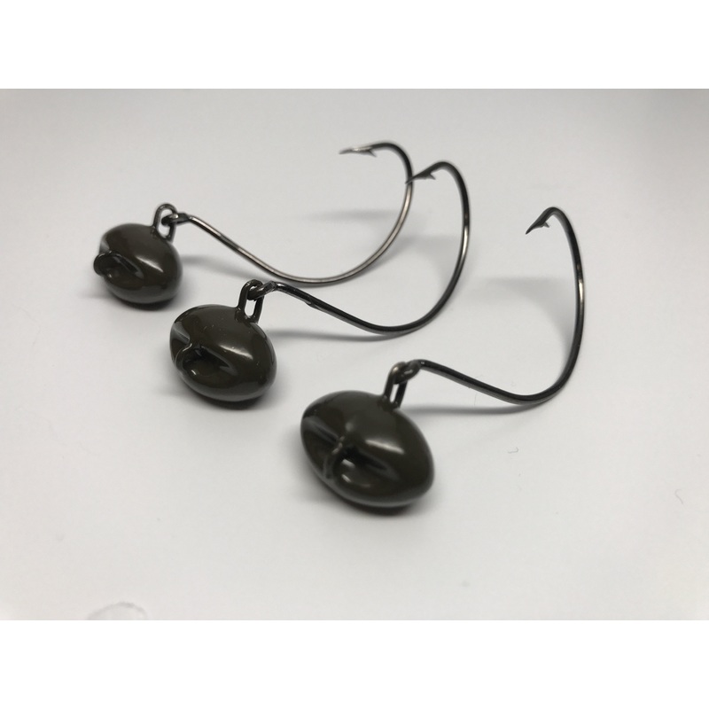 Charcoal Green Flounder Jigs 1/4oz
