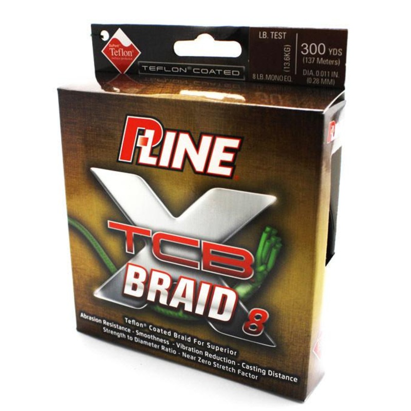 P-Line Teflon Coated 8 Carrier Braid (XTCB-8) 300 Yards Green 10 pound