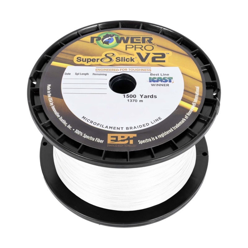 Power Pro Super Slick V2 8 Strand Braided Line 3000yd White 10lb