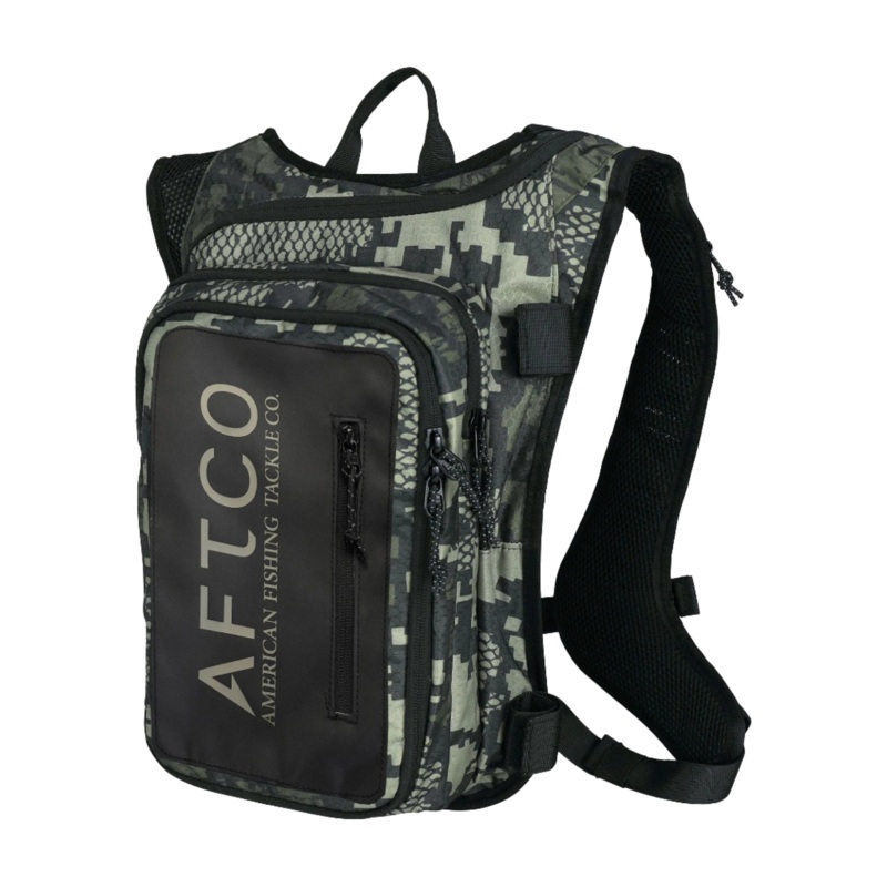 AFTCO Urban Angler Backpack  Fishing Pack with Hydration & Tackle Storage Green Digi Camo