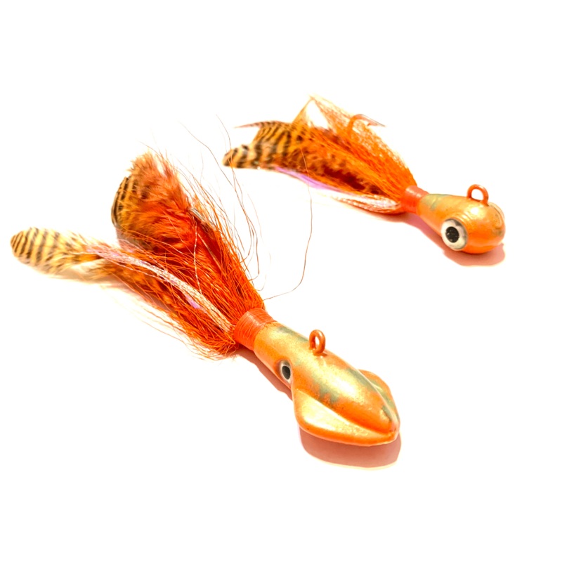 Florida Orange Cobia Jig 1.5oz Bugeye
