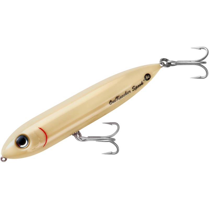 Heddon One Knocker Spook 4 1/2 inch Topwater Walker Bone 4.5 inch