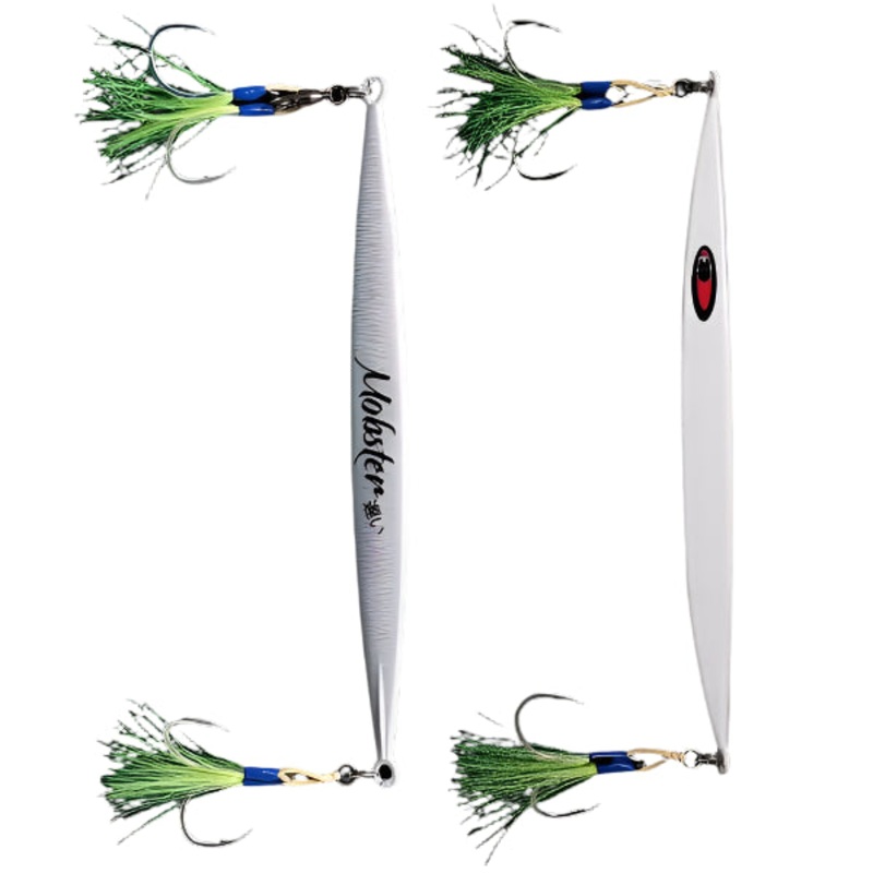 JIGS R US JRU104 MOBSTER PRO SERIES 300G SLOW PITCH JIG BLUE CRACKLE GLOW