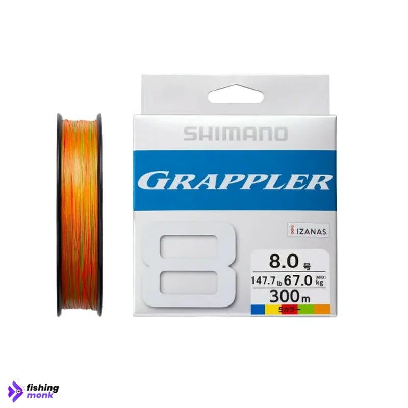Shimano Grappler 8 PE Braid Line | 300mtr 43.0lb – 19.5kg | 0.23mm 300mtr