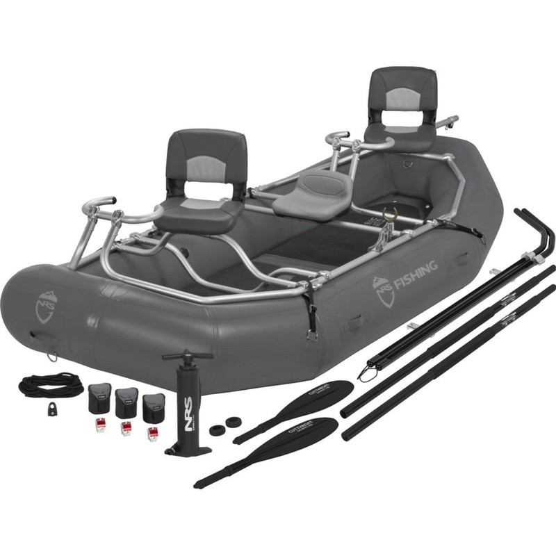 NRS Slipstream 120 Fishing Raft Deluxe Packages Grey 12’9”