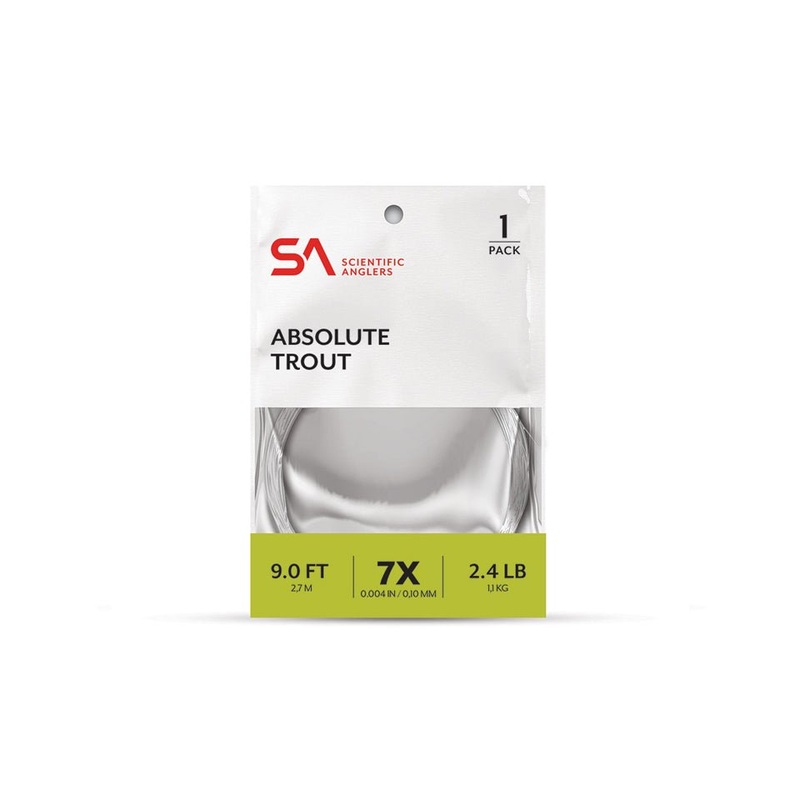 Scientific Anglers Absolute Trout Tapered Leader – 1 Pack 7.5 ft 6X