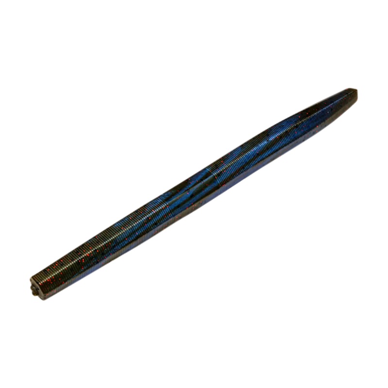 Strike King KVD Perfect Plastics Ocho Stickbaits Black Blue Swirl 5″ – 8 Pack