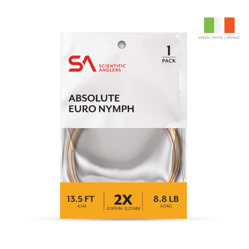 Scientific Anglers Absolute Euro Nymph Leader 1 pack 2x 13.5′