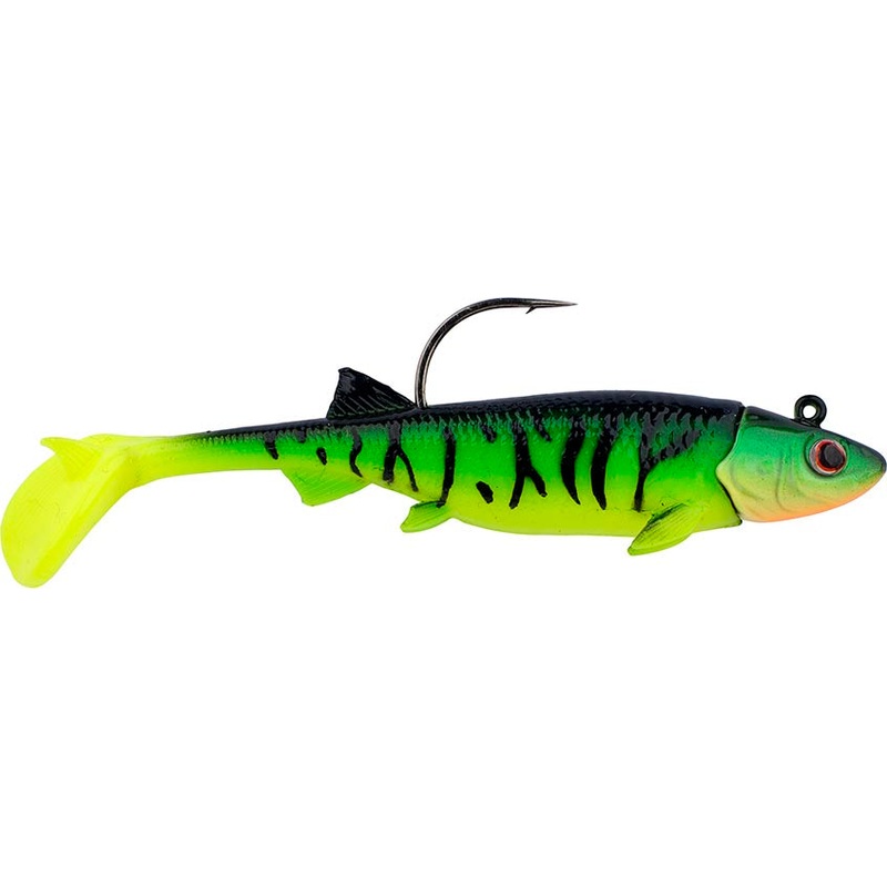 Berkley PowerBait Minnotator Pre-Rigged Swimbait – 2 Inch Firetiger 2 inch – 1/16 oz – 2 pack