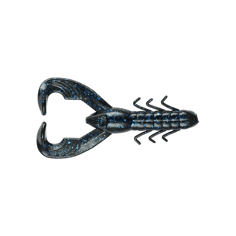 BULK CHRISTIE CRAW 30PK – 3 1/2 3-1/2IN BLK/BLUE FLK