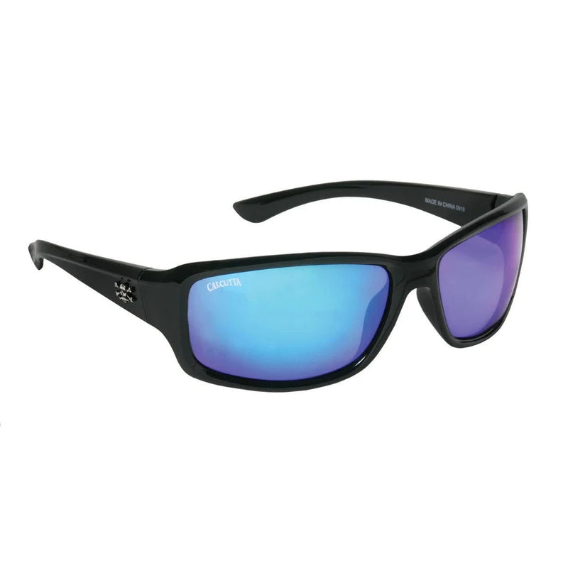 Calcutta Fundy Polarized Sunglasses Black/Blue Mirror