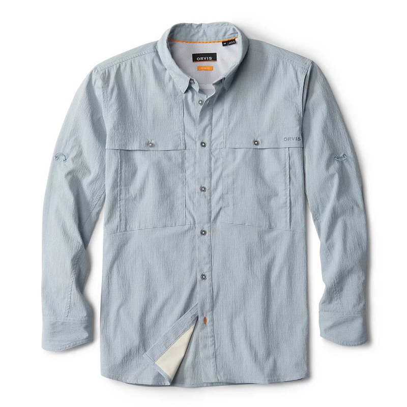 Orvis – Open Air Caster Long Sleeve Shirt MINERAL BLUE/WHITE M