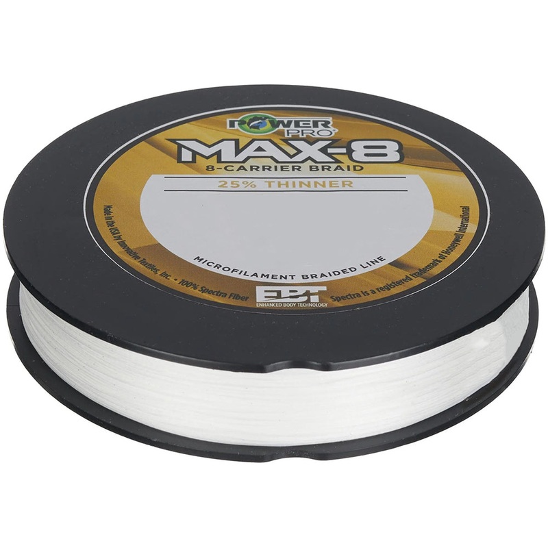 Power Pro Maxcuatro Max 8 White Braid Filler Spool – 500 Yards White 30 lb – 500 yards