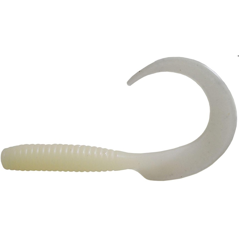 Blue Water Candy 8″ Swirl Tail Grubs Orange