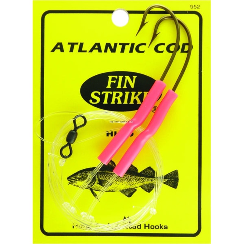 Fin Strike Atlantic Cod Rigs Sproat Brnz w/Red Tubes
