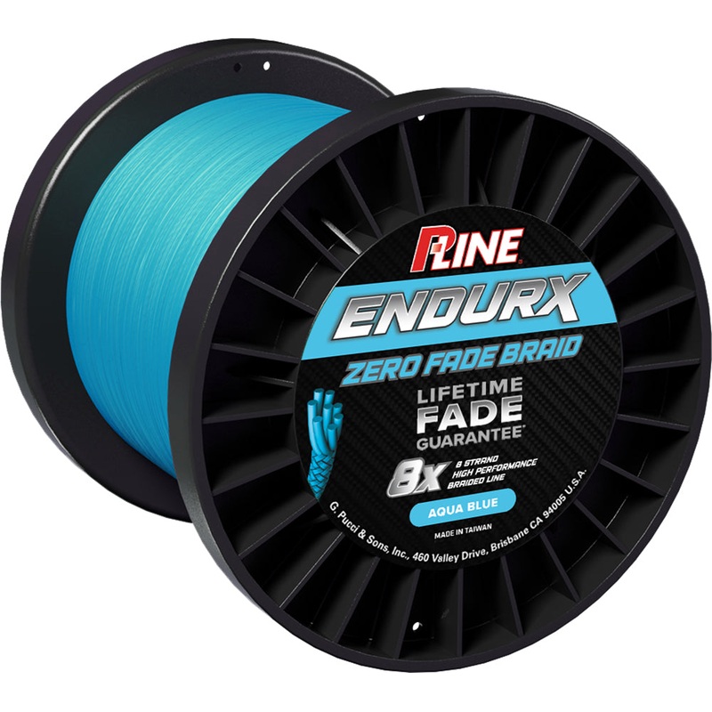 P-Line EndurX Braid Bulk Spools – Aqua Blue Aqua Blue 10 lb – 2300 yards