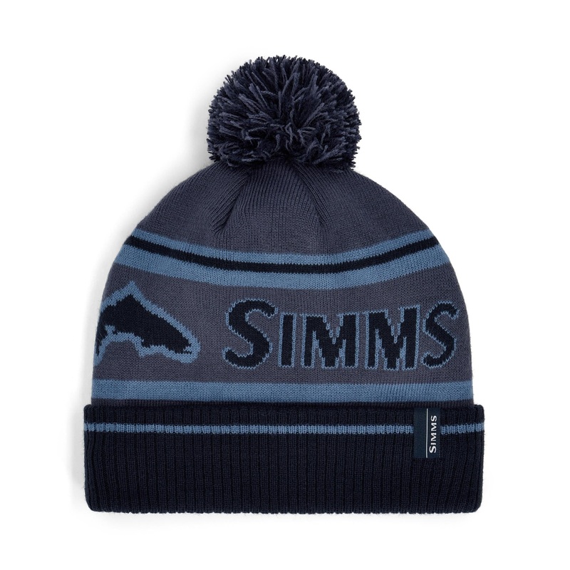 Simms Tip-Up Pom Beanie Huckleberry One Size