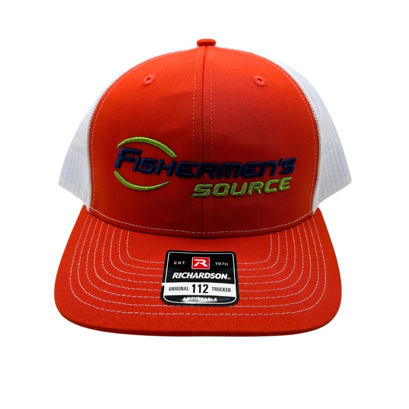 Fishermen’s Source Trucker Hat Orange/White