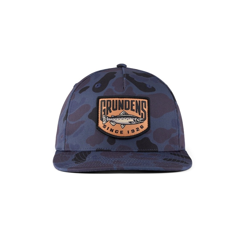Grundens King Trucker Hat Admiral Navy Camo