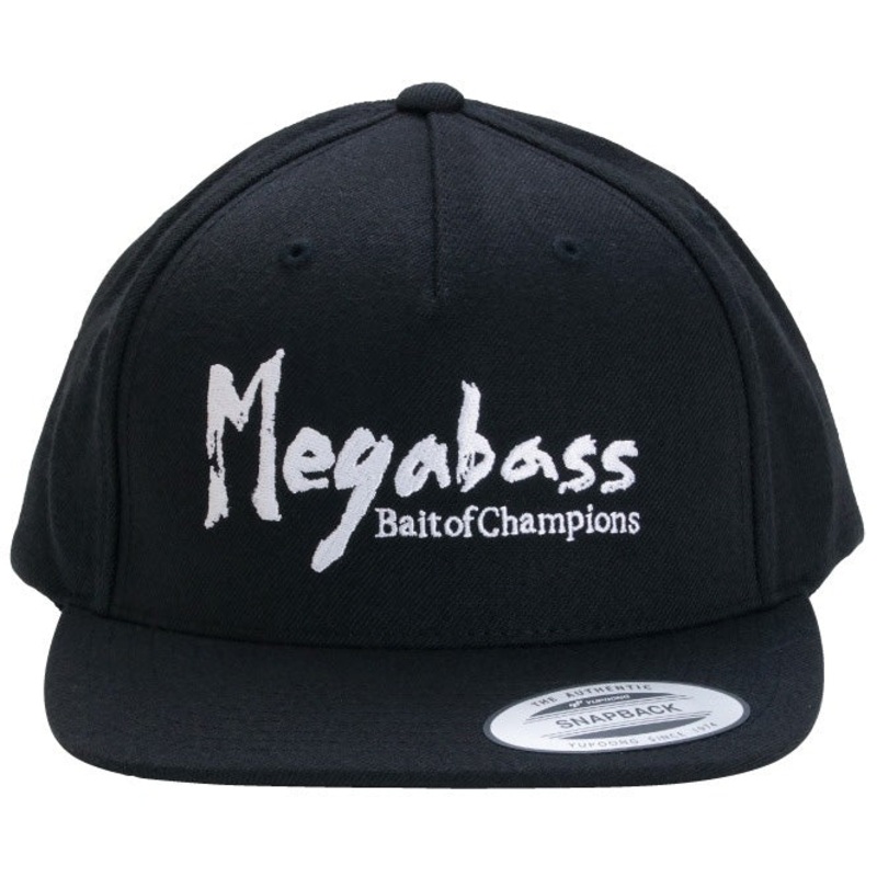 Megabass Brush Snapback Hat Megabass Brush Snapback Hat – Black/White