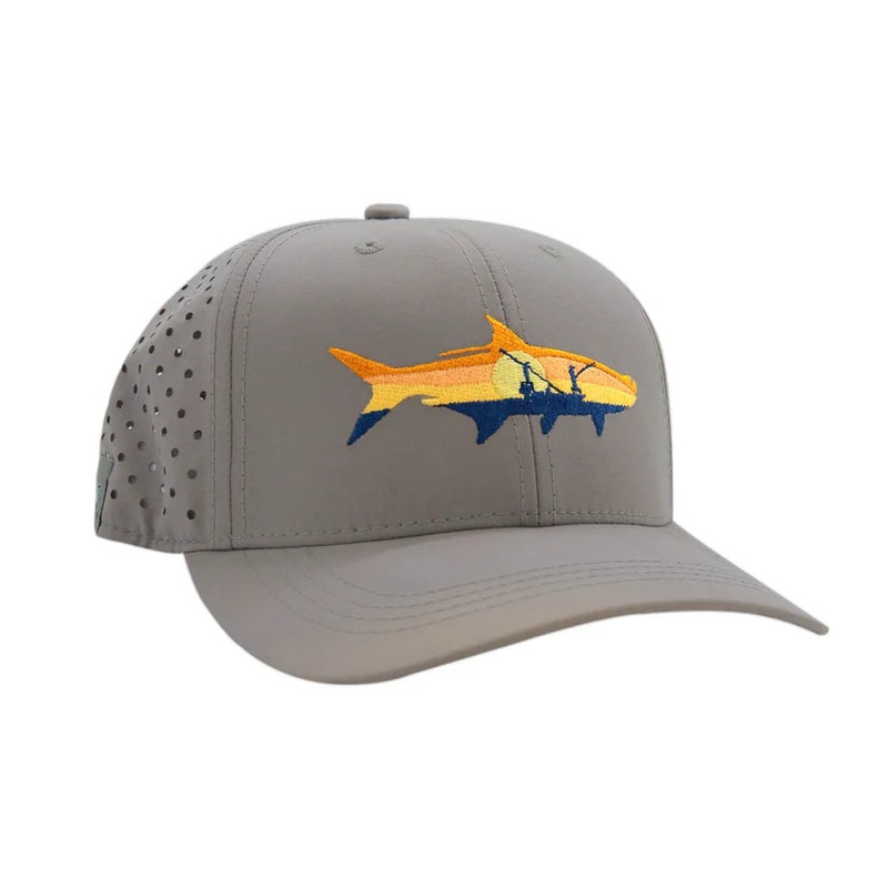 Rep Your Water – Tarpon Sunrise Performance Standard Fit Hat Gray