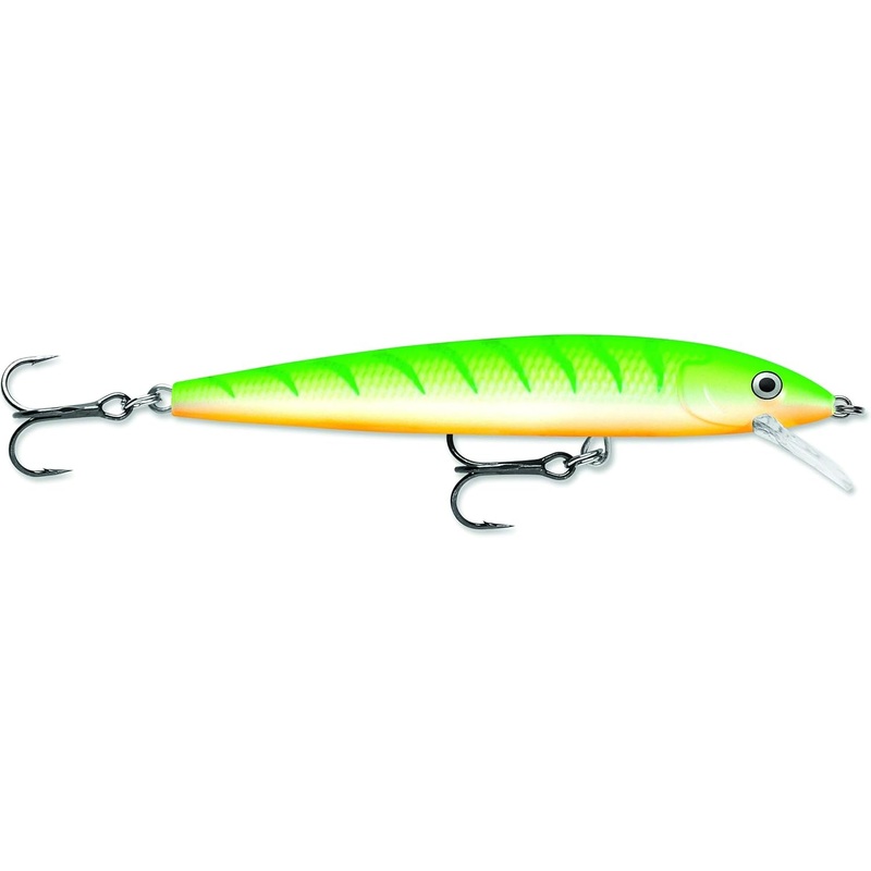Rapala Husky Jerk, 2 1/2″ 1/8 oz, Green Tiger UV, Suspending