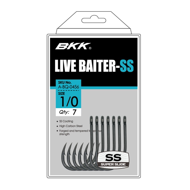 BKK Live Baiter-SS Hooks 8/0 4pk