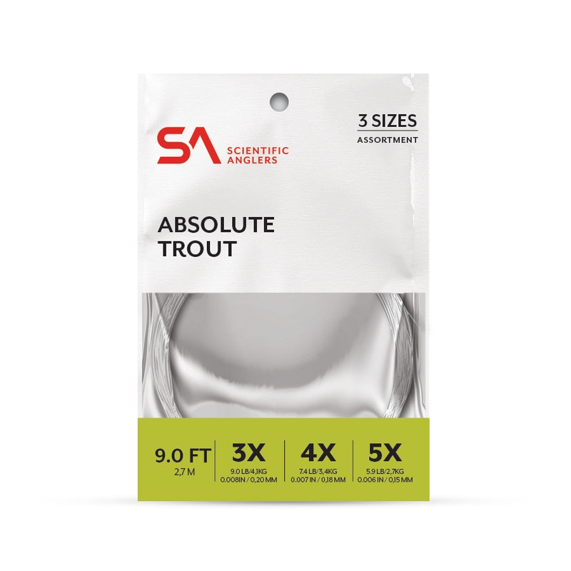 Scientific Anglers Absolute Trout Leader Assortment – 7.5 FT 3X-5X