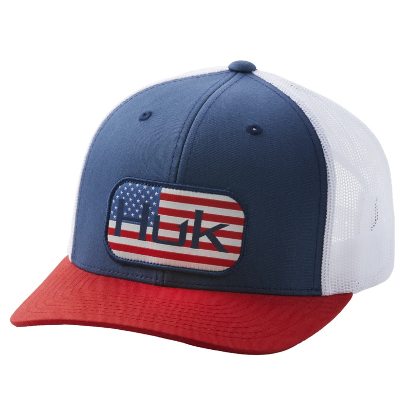 HUK HATS Americana Colorblock Trucker / Sargasso