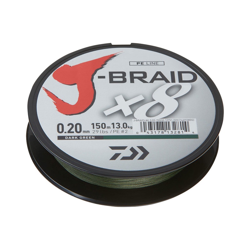 DAIWA J-BRAID X8 DARK GREEN 6 lb 150 yd