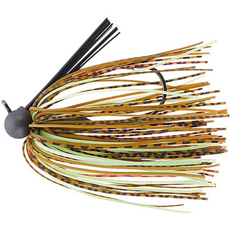 Queen Tackle Tungsten Finesse Peanut Football Jig Black Magic Special 1/4 oz – 1 pack