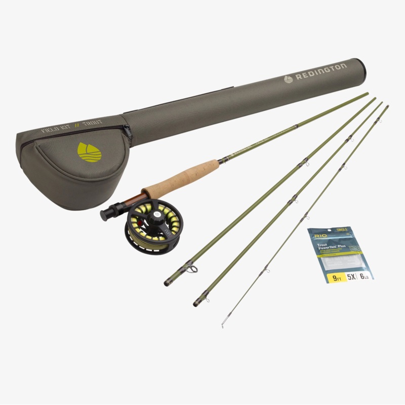 Redington Field Kit – Trout Fly Rod  W/Tube 4PC 5WT 9FT 9’0″ 5 wt