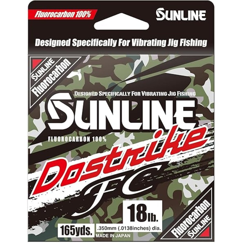 Sunline 63043164 Dostrike FC 18lb 165yd, metered smoke/dark green
