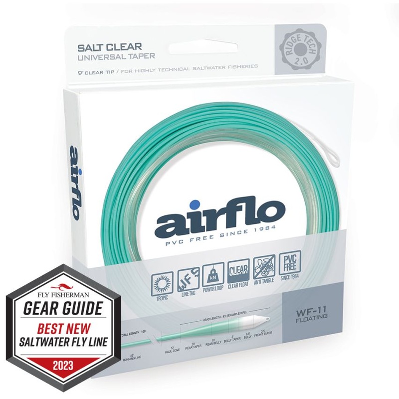 Airflo FLATS UNIVERSAL RIDGE 2.0 – 9FT CLEAR TIP WF7 CLEAR/AQUA