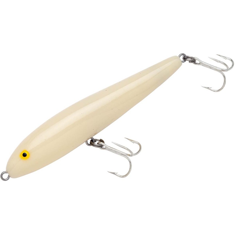Rebel Jumpin’ Minnow Topwater Bait 4 1/2 inch Topwater Walker Bone