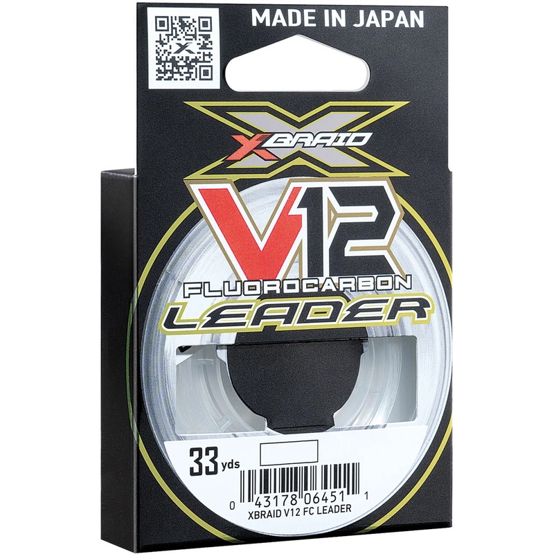 Daiwa X-Braid V12 Fluorocarbon Leader – 33 Yard Spools Clear 10 lb test – 33 yard spool